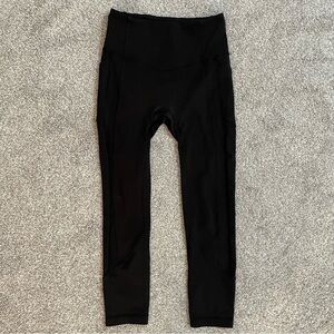 Lululemon Women's Size 4 Ankle Tight Black 24 x 24 Yoga Pants W/ Pockets